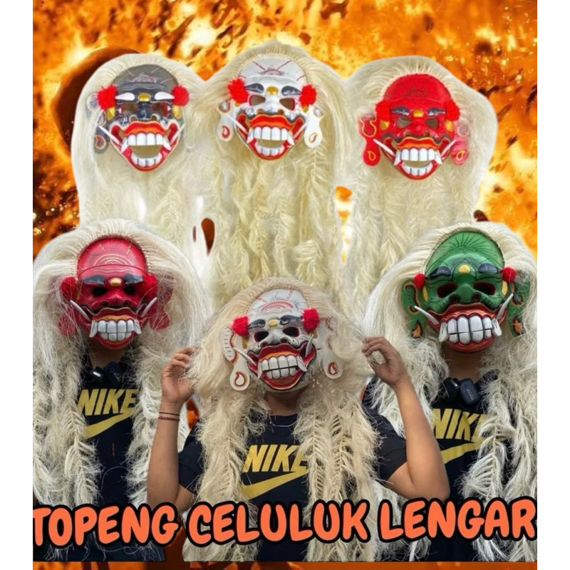 Topeng Celuluk Bali Ukuran Topeng 20cm x 20cm -  Topeng Leak - Topeng Celuluk Bali - Topeng Bali - T