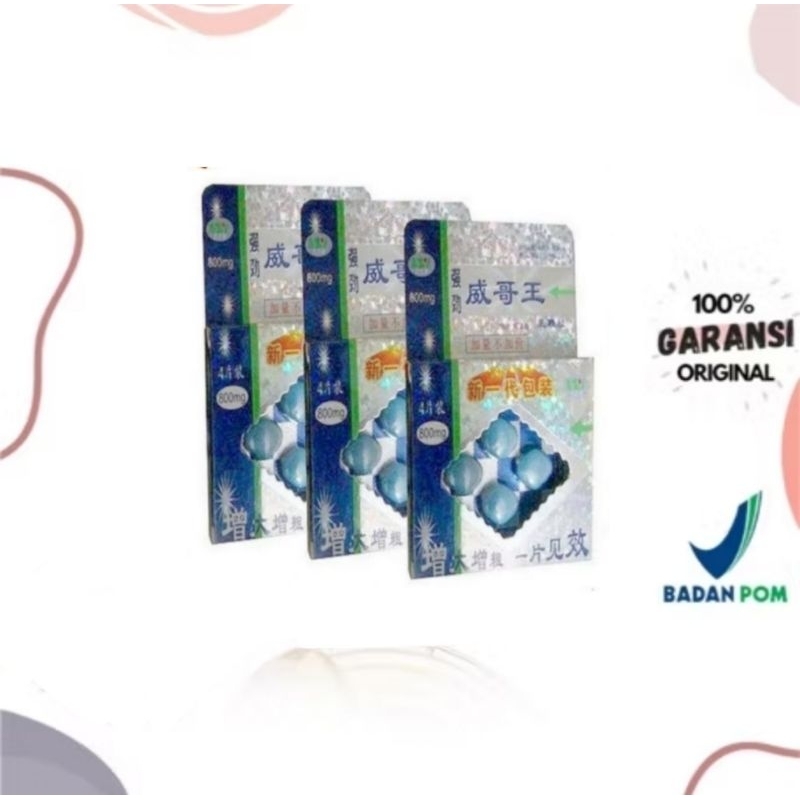 Terlaris viagra Cina asli original pil biru - viagra cina isi 4 tablet obat kuat pria stamina top am