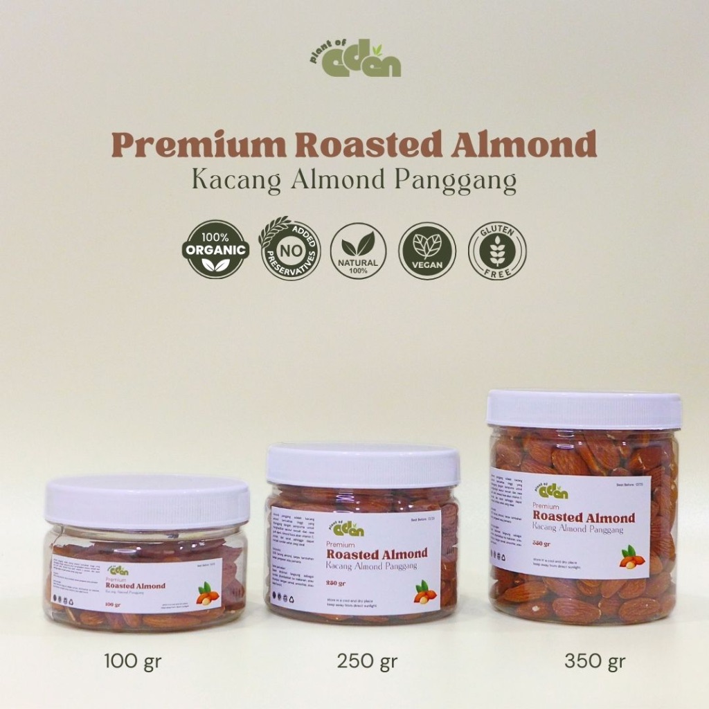 

Plant of Eden - Premium Roasted Almond | Kacang Almond Panggang