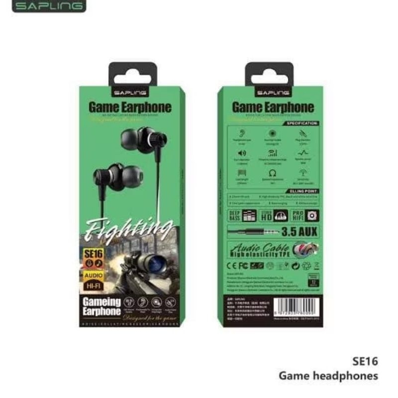 Handsfree Sapling SE-16 Game Earphone