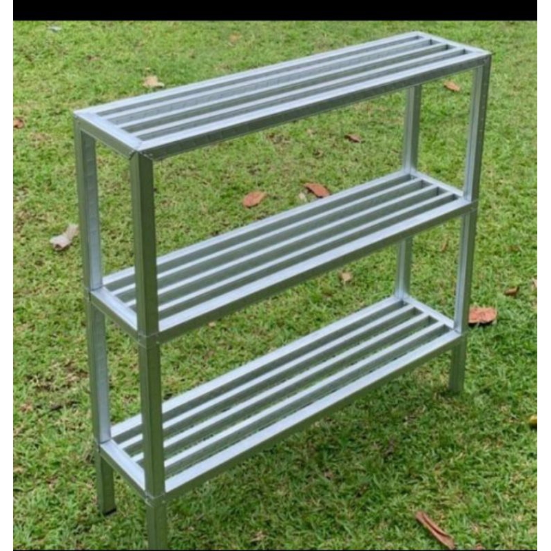 TIGA SUSUN RAK SEPATU/RAK BUNGA BESI HOLLOW