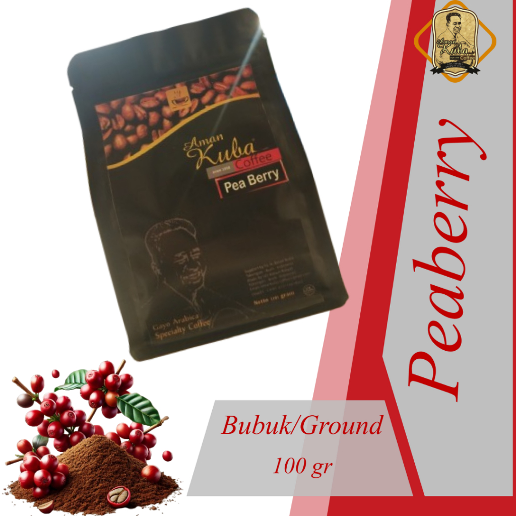 

Aman Kuba Coffee II Gayo Arabika Aceh Takengon Peaberry Murah II Bubuk II 50g II 100g II 250g