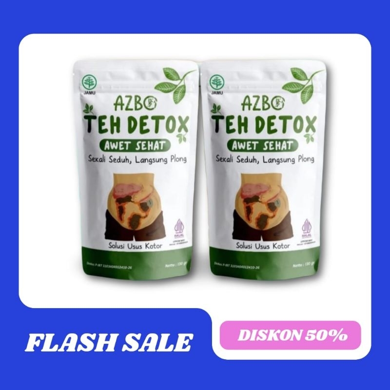 

{ READY STOCK } AZBO TEH DETOX usus bersih sembuh dari segala penyakit- 2pouch [isi 130grm 100%ampuh
