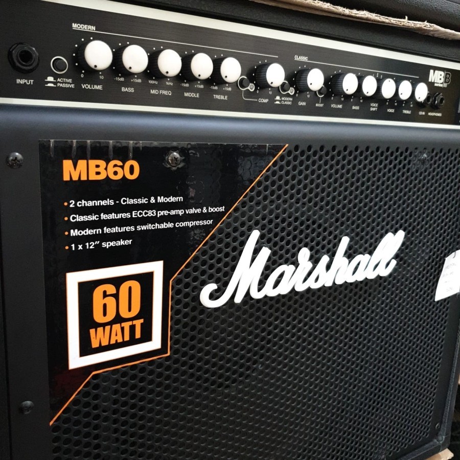 Amplifier Guitar Bass MARSHALL MB60 MB 60 Original Marshall 60 Watt