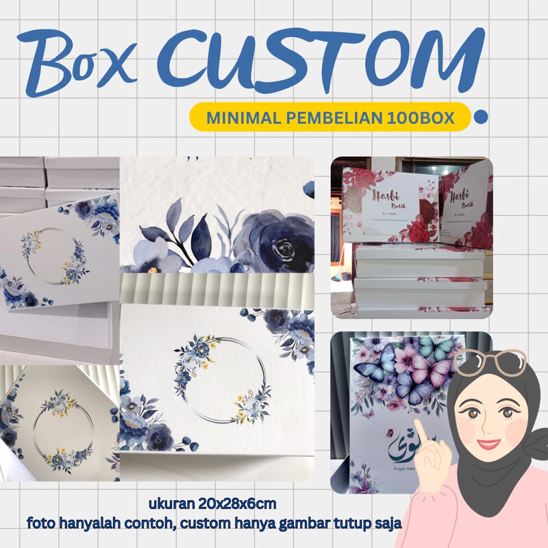 

BOX CUSTOM 20x28x6cm minimal 100box bebas gambar