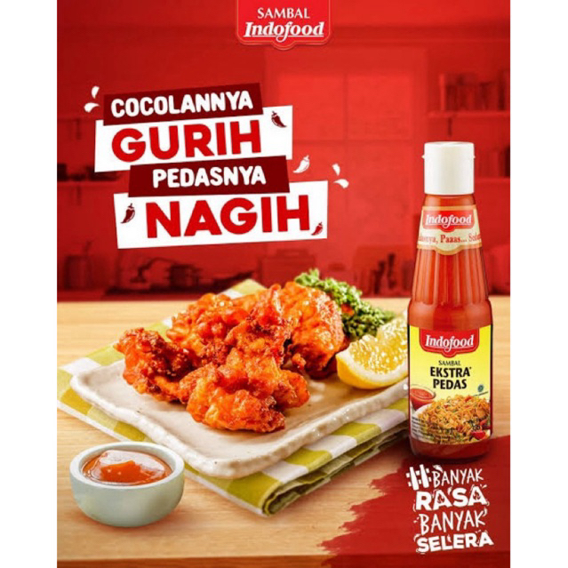 

indofood sambal extra pedas botol 335ml