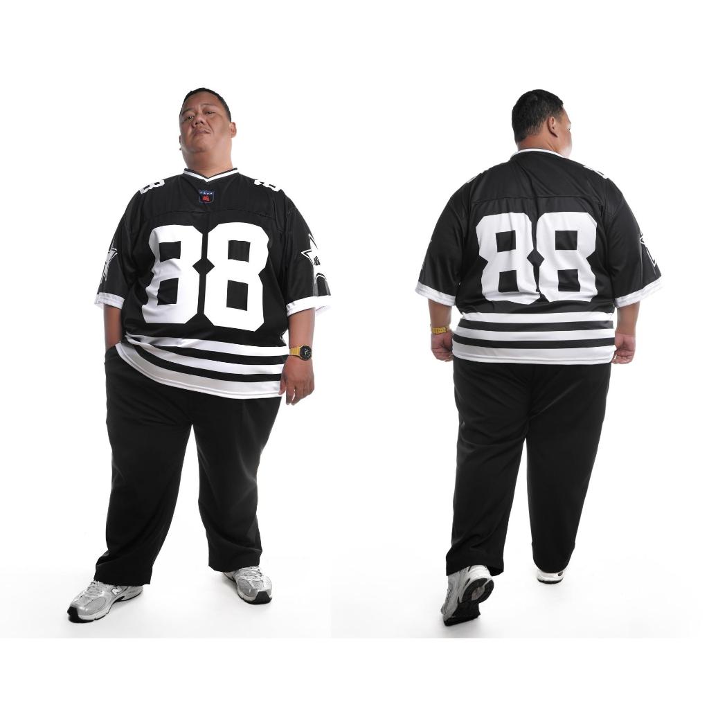 Jersey Streetwear American Football Hitam Big Size Number 88 Jersey Olah Raga NFL Ukuran Besar Jumbo
