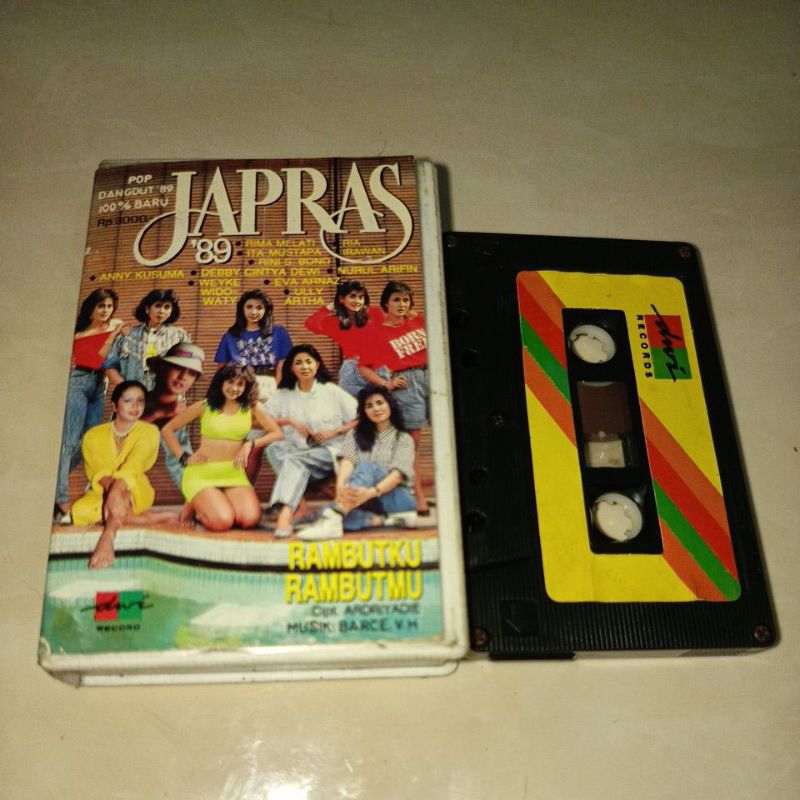 KASET JAPRAS '89 POP DANGDUT RAMBUTKU RAMBUTMU RIMA MELATI RIA IRAWAN ULLT ARTHA EVA ARNAZ DLL