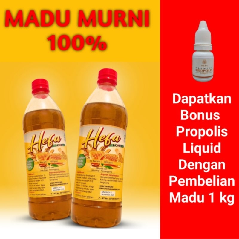 

MADU ASLI DAN MURNI HEFA HONEY NEKTAR MULTIFLORA, Madu full nektar tanaman alami, rendah kadar air. Bukan madu sirupan, bukan madu sintetis, dan bukan madu oplosan.