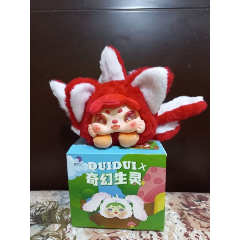 DUDU boneka Rubah ekor 9 merah rare