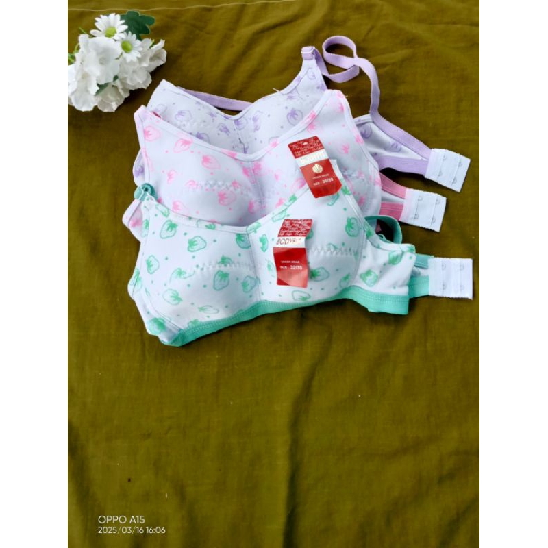 { 3/6 pcs } grosir Bra/Bh remaja tanpa spons dan kawat kait 2