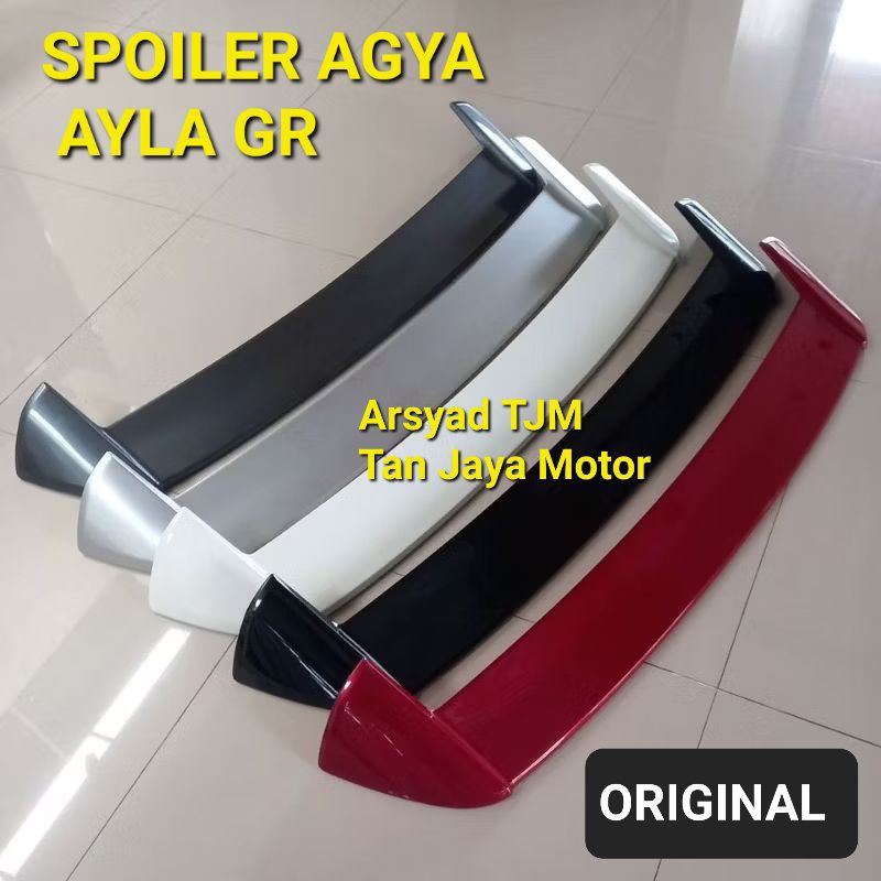 Spoiler Toyota AGYA Daihatsu AYLA tipe GR Sport Original 2023 2024 2025