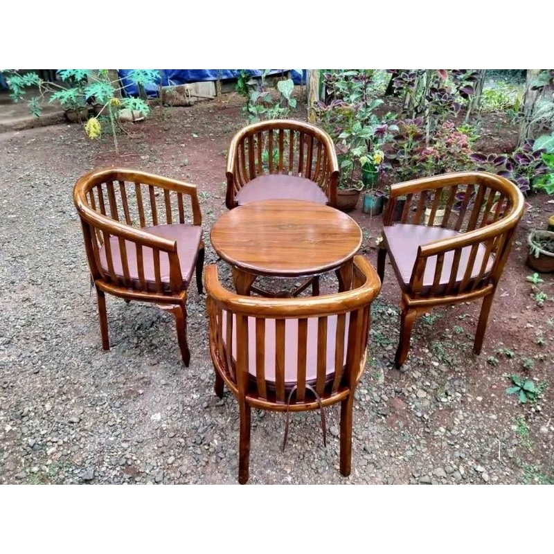 Kursi Teras Betawi Set Kursi Teras Tamu Outdoor Lengkap Busa Dudukan