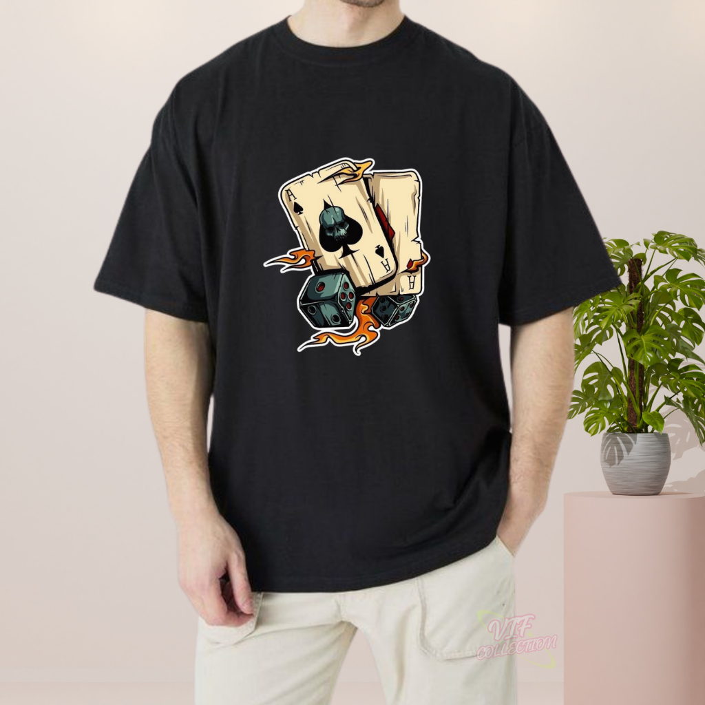 Kaos Distro Oversize Remi Pria Bahan Adem