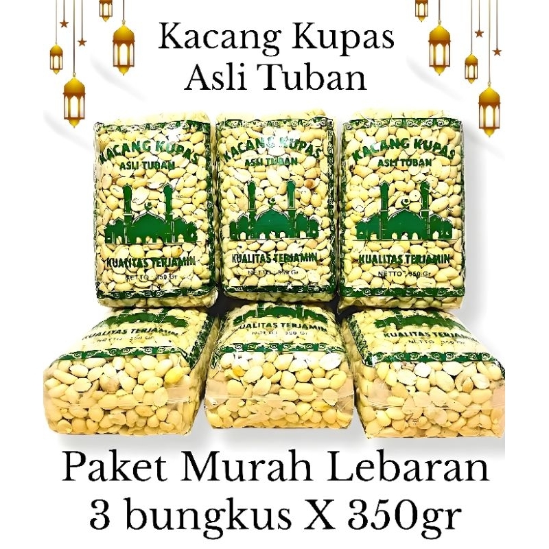 

Kacang Kupas Asli Tuban 350gram Paket 3 Bungkus 1050gram