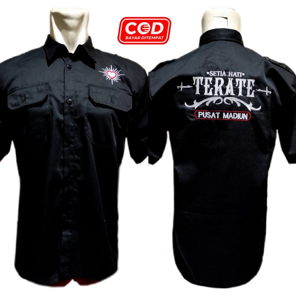 KEMEJA PSHT BORDIR TERBARU-KEMEJA PSHT MURAH-HEM PSHT PRIA BORDIR-HEM PSHT-HEM PSHT KEMEJA