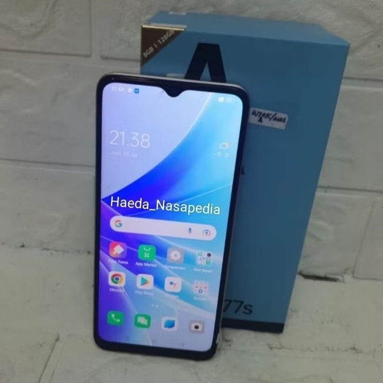 OPPO A77s 8/128 SECOND FULLSET ORI BEKAS GARANSI RESMI