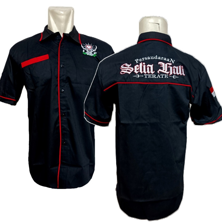 BAJU PSHT SATU ABAD-KEMEJA BORDIR PSHT-KEMEJA PSHT TERBARU-HEM PSHT BORDIR-HEM TERATE-HEM SH TERATE