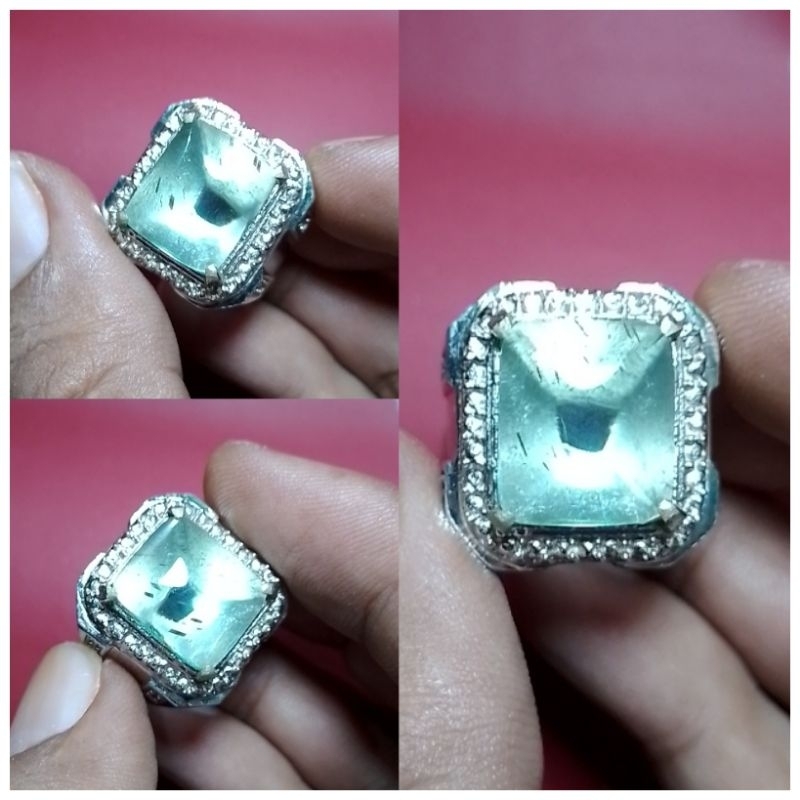 Batu cincin Kinyang daun natural rock crystal Quartz