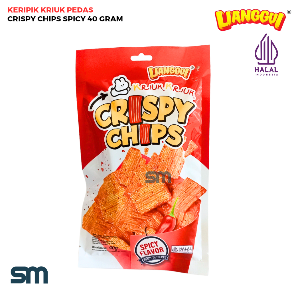 

LIANGGUI CRISPY CHIPS SPICY BBQ KERIPIK KRIUK PEDAS 40 GRAM