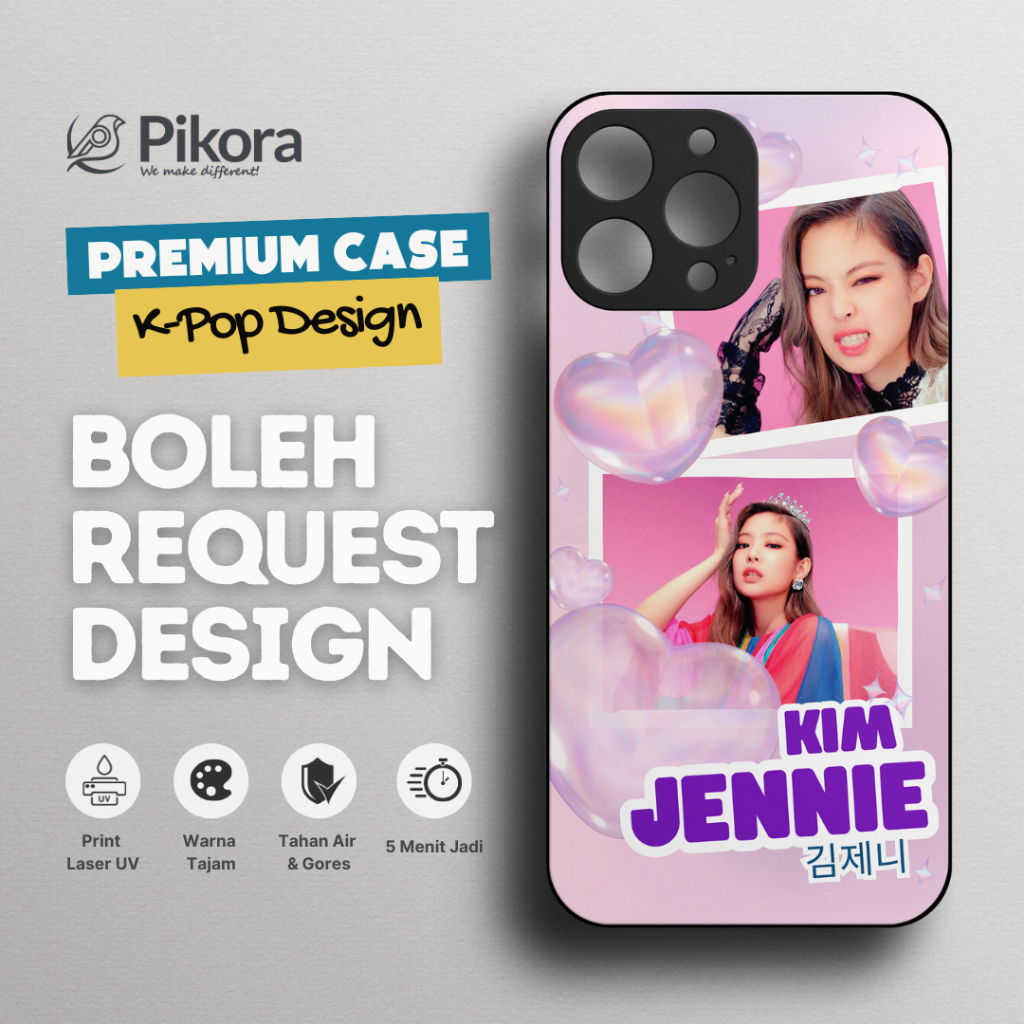 Premium iPhone Case (Jennie Kim) - iPhone 11 12 13 14 15 Pro Max, Plus, Mini / Case Aesthetic Kpop I