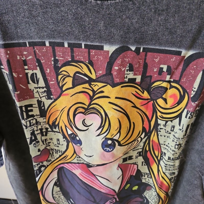 Top/Kaos Oversize Wanita import China wash sailormoon
