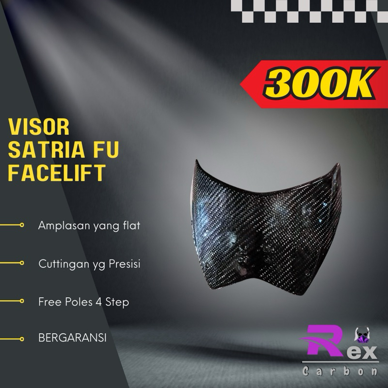 visor satria fu facelift carbon kevlar/ karbon fiber