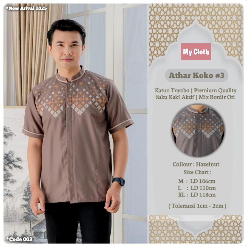 ATHAR#3 KOKO KATUN TOYOBO MIX BORDIR ATASAN PRIA KOKO PREMIUM BY MYCLOTH