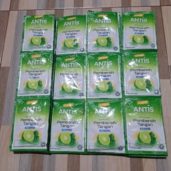 antis anti septic anti kuman pembersih tangan cair 24ml x 12saset (1 renceng isi 12)