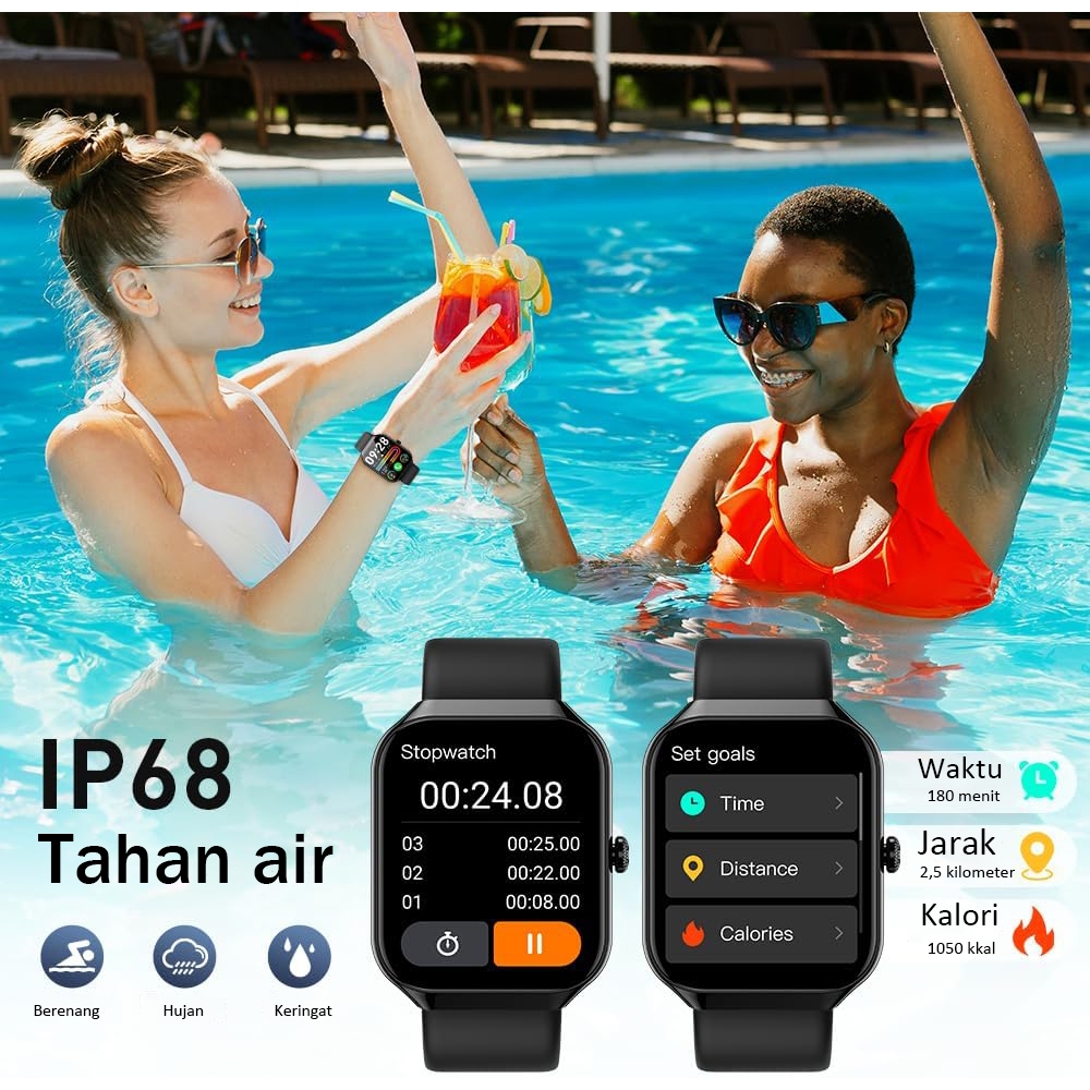 Best Sale Aokeyo Smartwatch Sport 116 Plus Tahan Air Bluetooth Smart Watch Pelacak Kebugaran Gelang