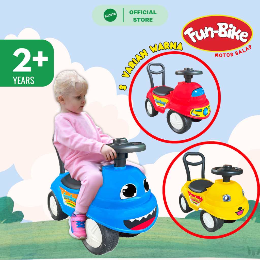 Funbike Fantasy Mainan Tunggang Ride on Mainan Anak Ride On Roda 4 Untuk Anak Belajar Keseimbangan M