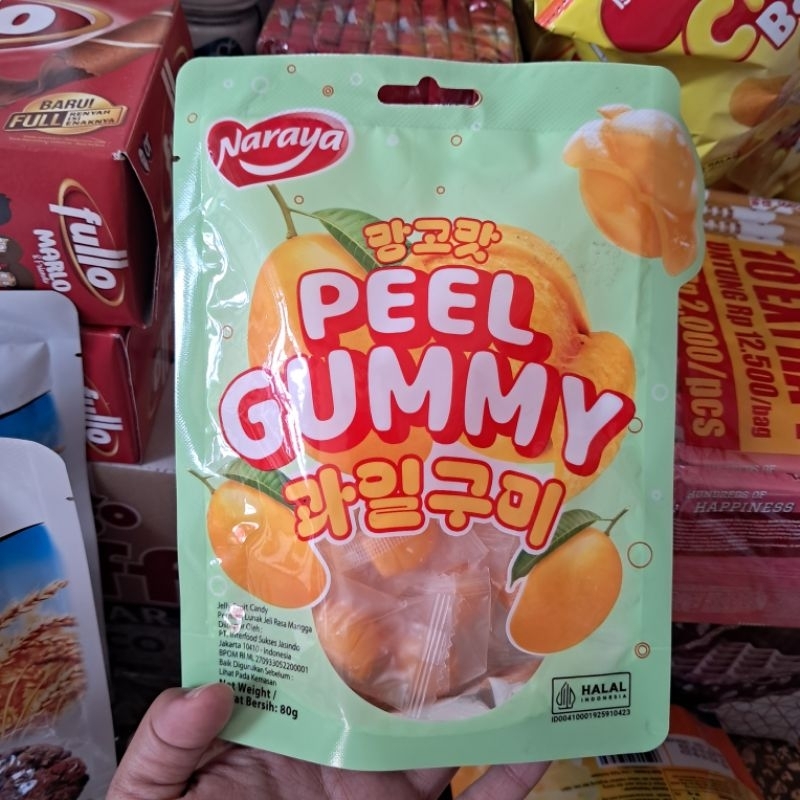 

Naraya Peel Gummy grape strawberry dan Mangga 80gr Permen Jelly Rasa Buah