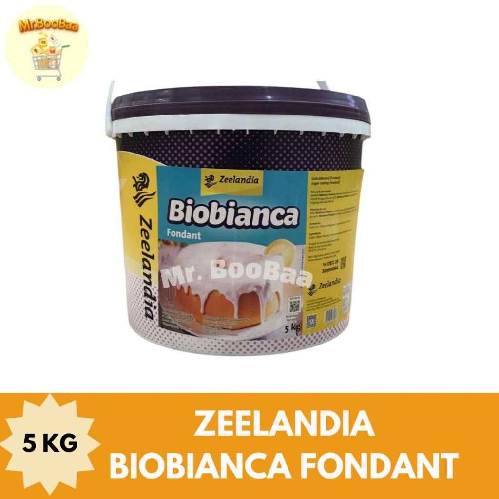 

Zeelandia Biobianca Fondant 5kg / White Fondant / Gula Dekorasi buat Donat 5 kg