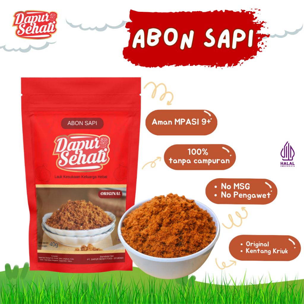 

Abon Sapi Premium Dapur Sehati Tanpa Campuran No MSG No Pengawet
