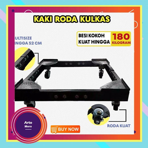 Roda kulkas/Roda mesin cuci 1tabung/kaki kulkas/kaki mesin cuci 1tabung/tatakan kulkas/tatakan mesin