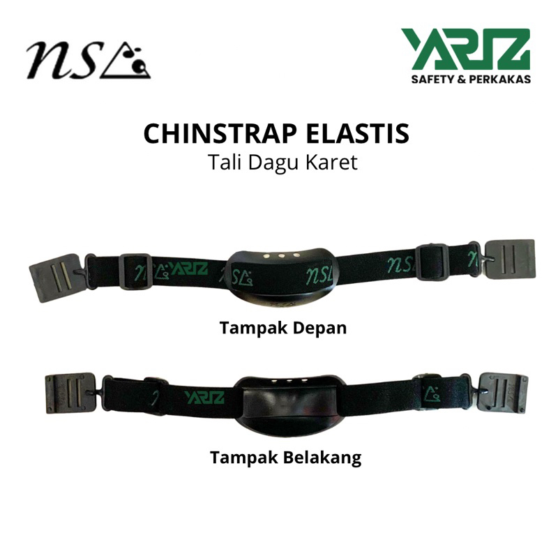 NSA Chinstrap hitam elastis, Tali Dagu NSA