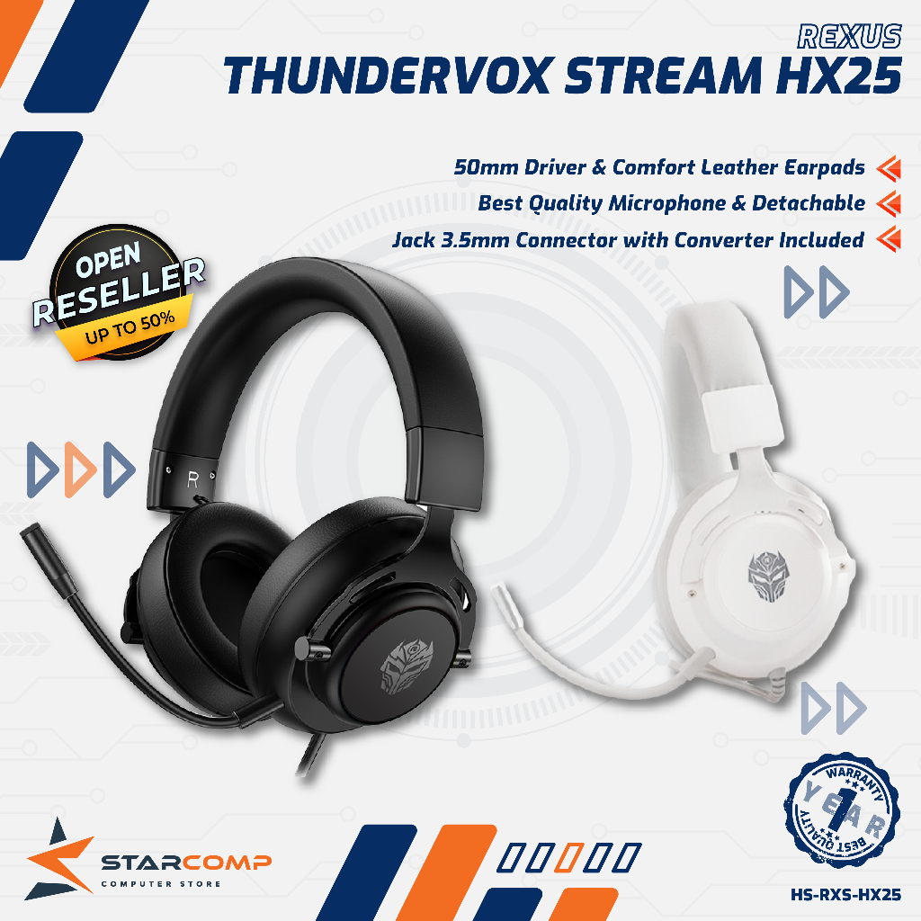 Rexus Thundervox Stream HX25 / Rexus HX25 Wired Gaming Headset Thundervox HX25