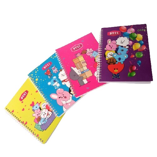

Notebook Diary Spiral BT21 A5 hardcover Character Lucu