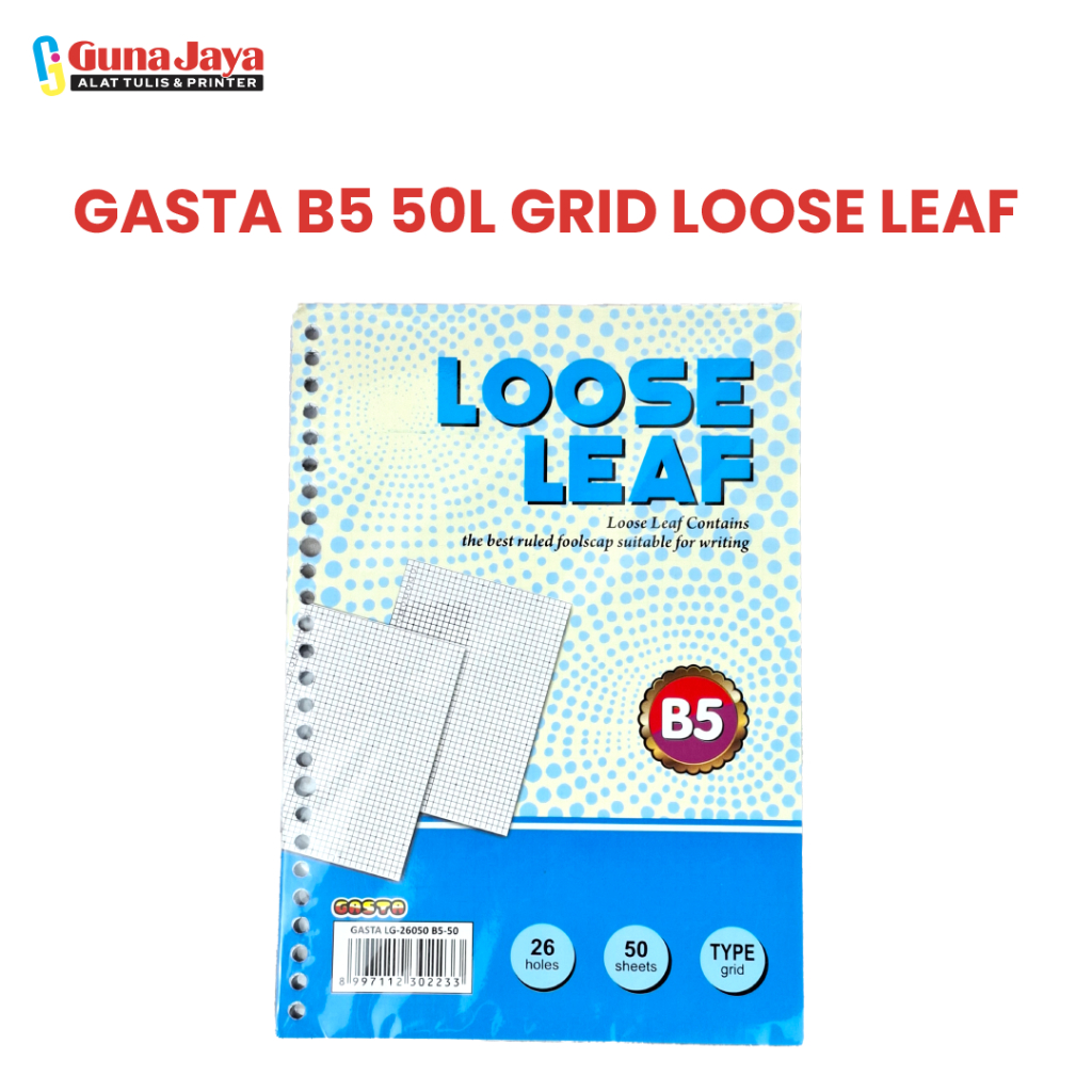 

GASTA B5 50L GRID LOOSE LEAF