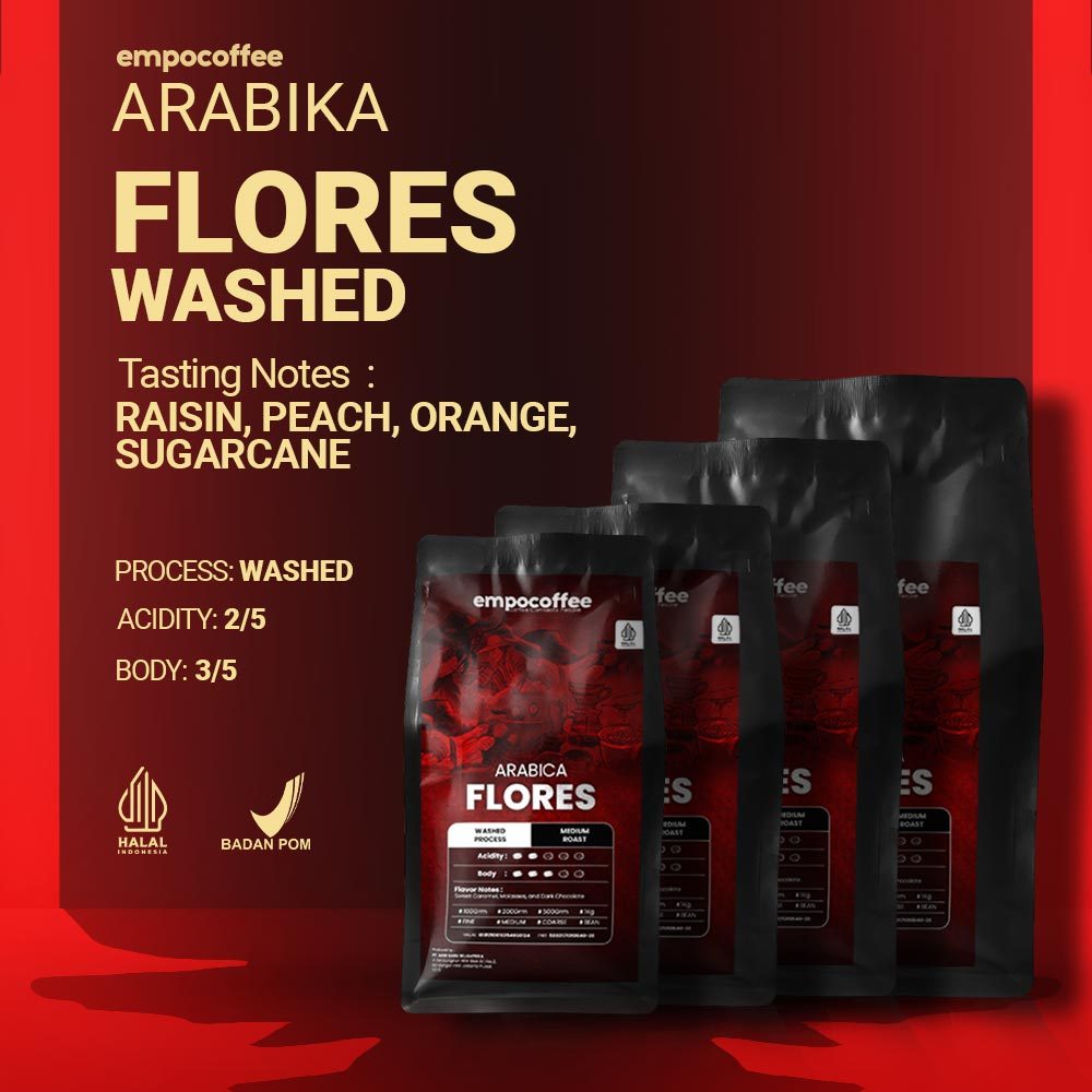 

Empo Coffee Biji Kopi Bubuk Arabika Flores Bajawa Arabica Coffee Roasted Bean Coffe Roast Beans