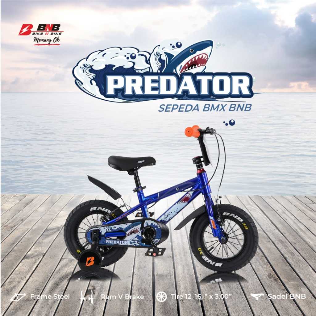 BNB PREDATOR 12 16 inch Sepeda Anak Cowok BMX