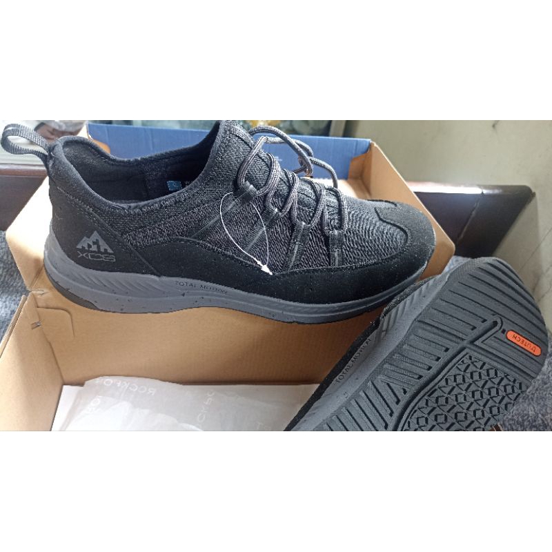 Sepatu slip on full black ROCKPORT TM TRAIL WR SPORT CI8218 ORIGINAL SEPATU SEKOLAH HITAM POLOS