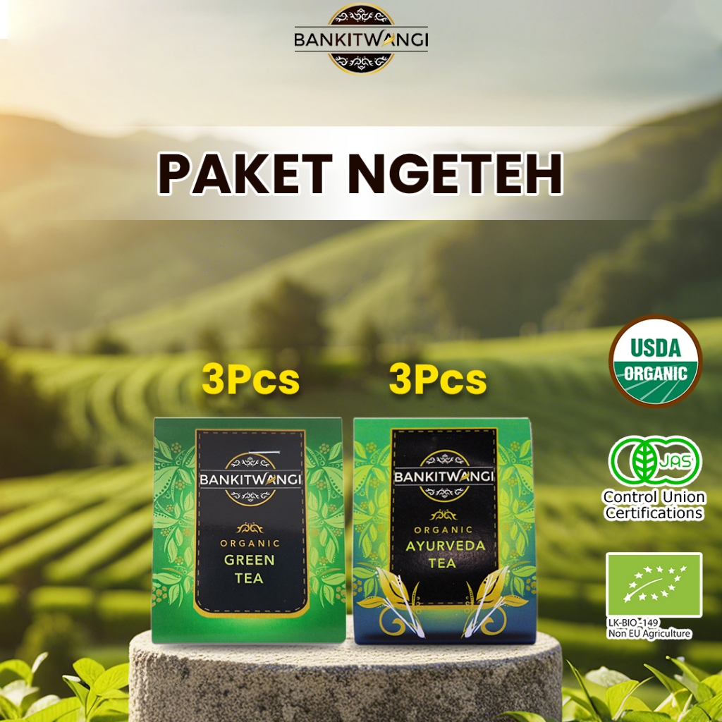 

Paket Ngeteh 3 : ( 3 Pcs Green Tea dan 3 Pcs Ayurveda )