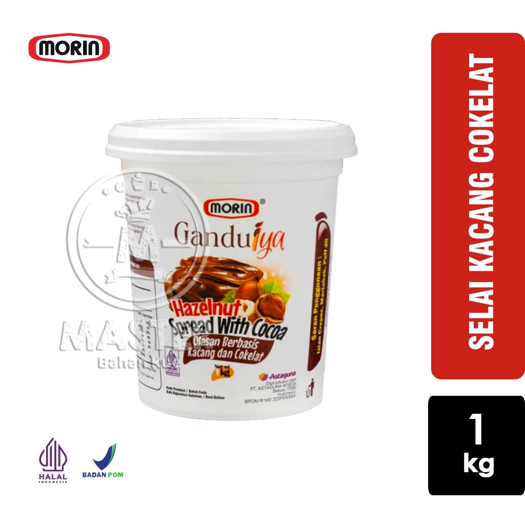 

Selai Coklat Hazelnut Morin / Hazelnut Choco Ganduiya Spread / Olesan Roti Coklat Kacang [1 kg]