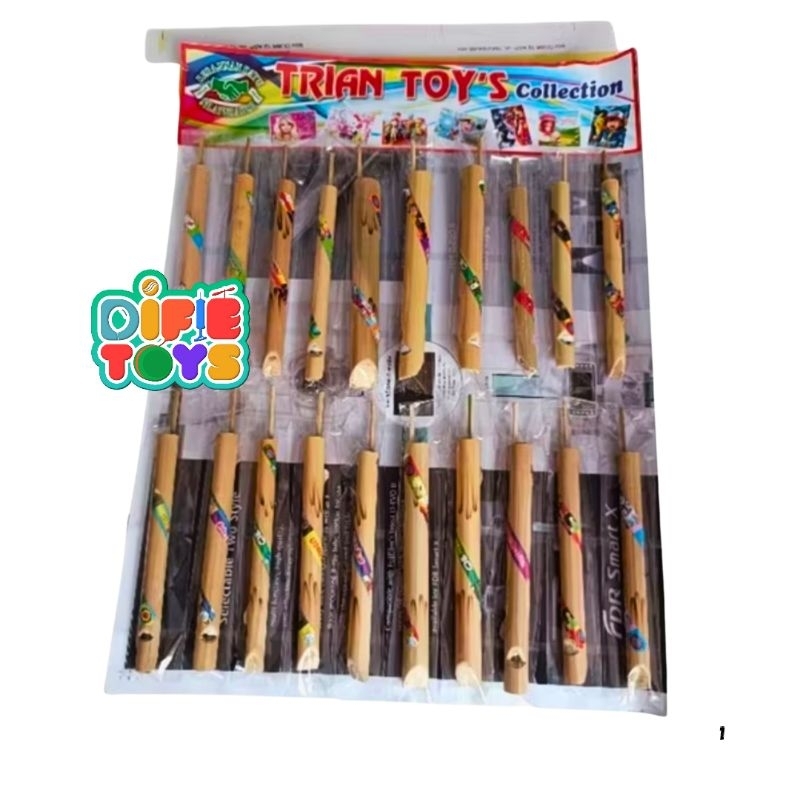 suling bambu layar isi 20 pcs suling suara burung grosir