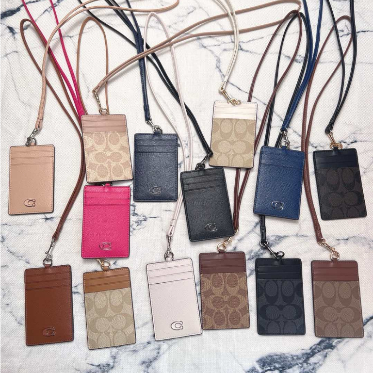 

COACH 3D Metal LOGO Card Holder ID Lanyard Name Tag