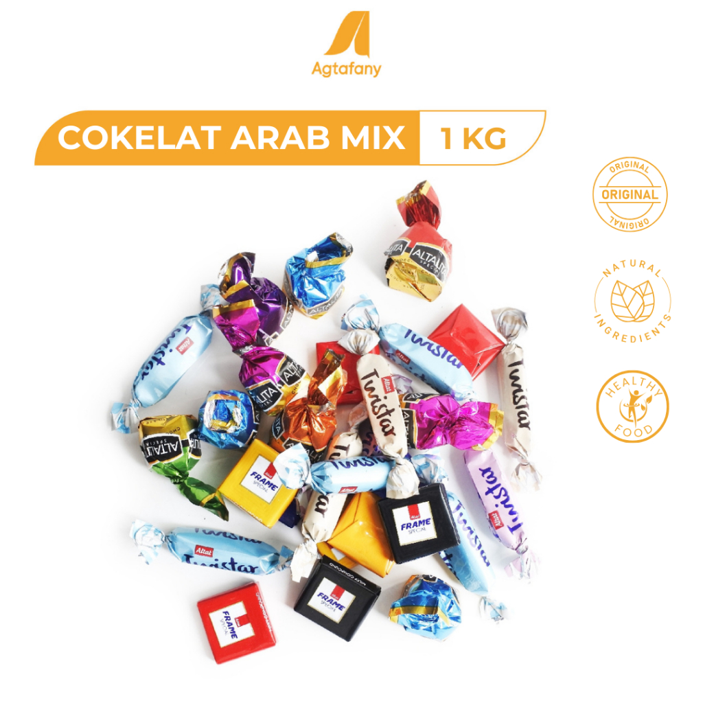 

Coklat Arab Mix 1 Kg Cokelat Oleh-Oleh Haji dan Umroh