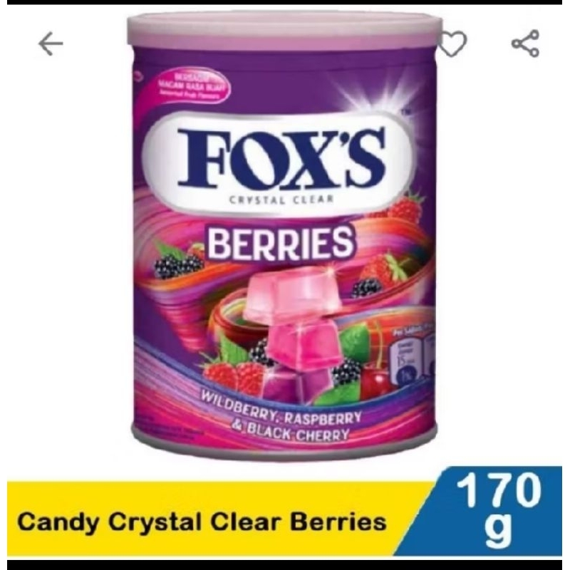 

foxs candy Cristal clear berries 170g