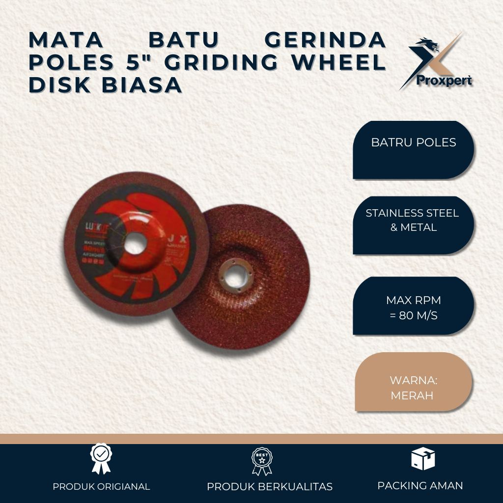 ProXpert Mata Batu Gerinda Poles 5" Grinding Wheel Disc Biasa JX Grinding Wheel