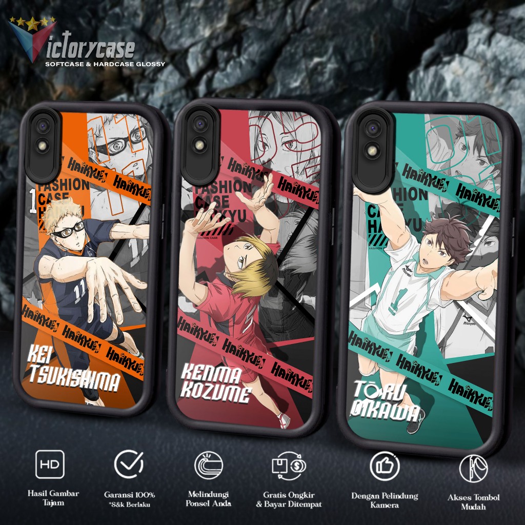 Softcase Glass kaca untuk REDMI 9A HKYU Casing Handphone Case Procamera